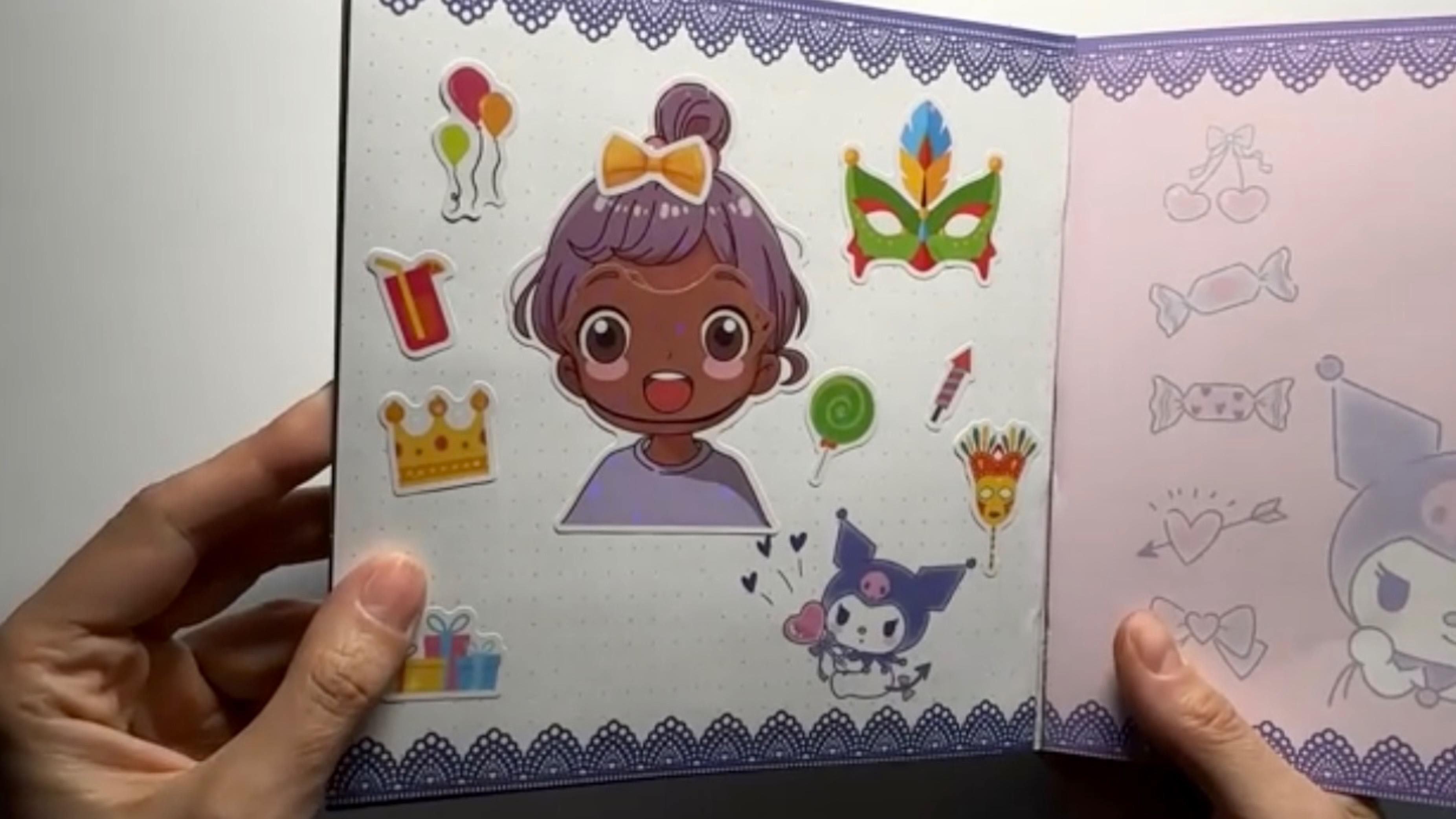 ✨Набор наклеек, куклы, 2 часть 💜 аппликация, анимэ, стикеры в альбоме. смотреть онлайн