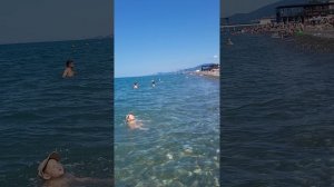 Замер температуры воды на пляже Лазурь 7.07.2025
