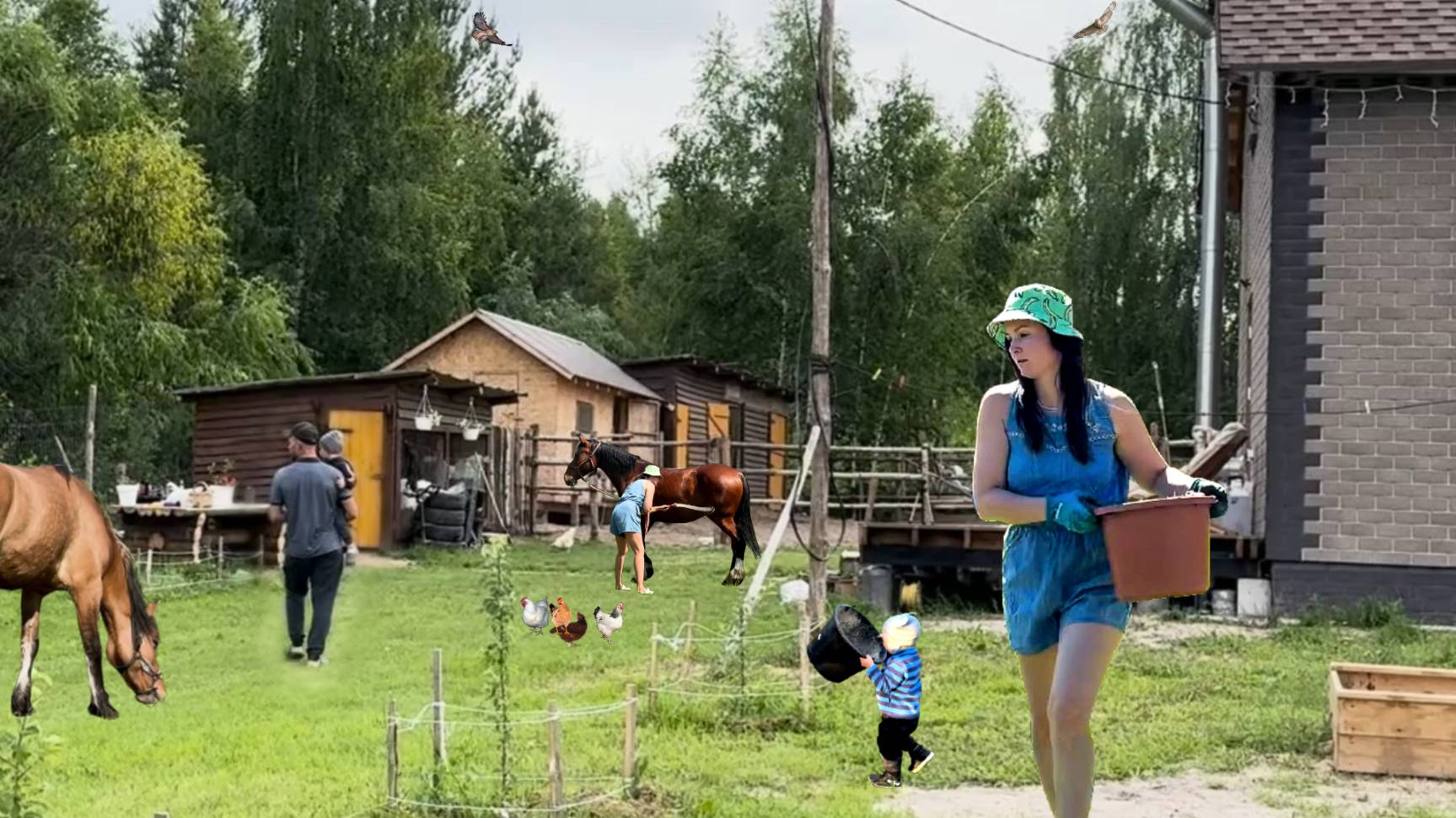 Жизнь в лесной деревне. Пополнение на хозяйстве. Перестраиваем дом. Меняем полы