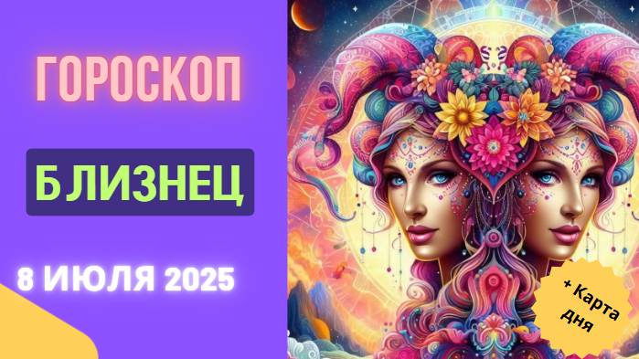 ♊ БЛИЗНЕЦЫ: ГОРОСКОП НА СЕГОДНЯ 8 ИЮЛЯ 2025 — ВРЕМЯ ЯРКИХ ИДЕЙ И ОБЩЕНИЯ!