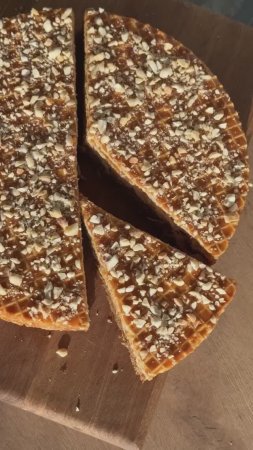 Десерт из 3х ингредиентов  Торт вафельный со сгущенкой #рек #торт #десерт #десертбезвыпечки