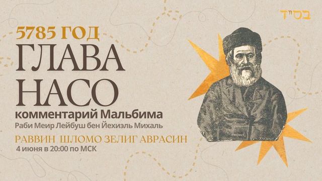 Тора с комментариями Мальбима  Глава Насо  раввин Шломо Зелиг Аврасин
