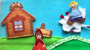 Книжка из фетра "Гуси- лебеди и три поросенка"