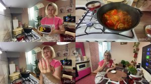 Наготовила еды на несколько дней 
Привожу себя в порядок