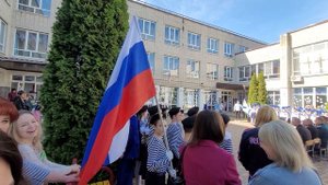 Смотр строя и песни третьих классов в Краснодарской школе