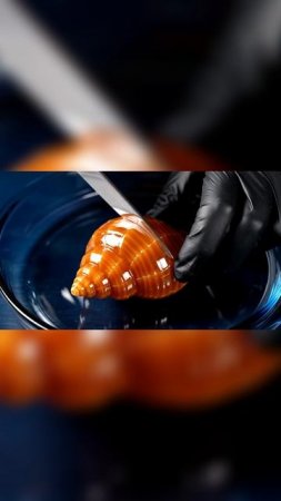 Разрезал морскую ракушку — внутри оказался сладкий секрет! 😱🍬АСМР