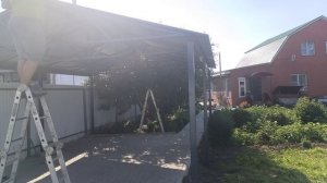 Делаем авто навес в серебряных прудах.