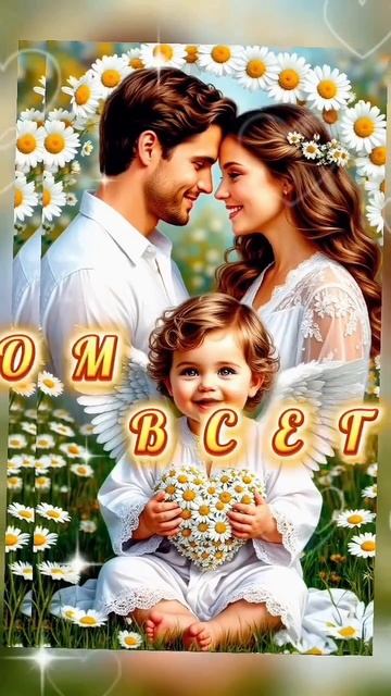 С днём семьи, любви и верности. Музыкальная открытка поздравление.
