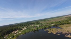 круги над озером. Пролёт над базой