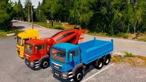 Веселые мультики! Автобус-самолет попадает в аварию, машинки взрываются, мультик в игре BeamNG Drive