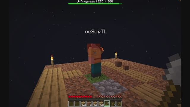 Выживание на одном блоке 1 часть