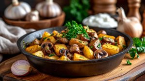 Вкуснейшая ЖАРЕНАЯ КАРТОШКА с грибами ☆ Забытые рецепты СССР