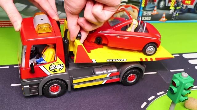 Игрушечная авария на дороге Пожарная машина полицейская машина и спасательная машина