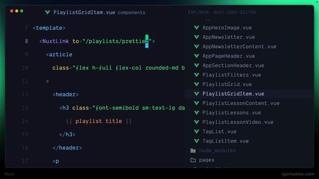 Nuxt Vue Платформа видео уроков 20 - Маршруты страниц уроков