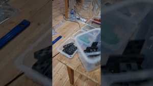 1000027955.mp4 (Собака наблюдает за устройством плоскости каркаса в ванной комнате дома А-фрейм)