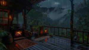 ⚡ Уютный балкон во время дождя