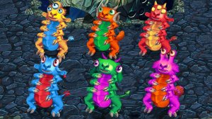 Репетило / Repatillo - все варианты цвета призматиков (My Singing Monsters: Dawn of Fire)