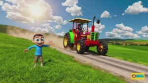 Мультик для малышей с веселой песенкой про трактор.