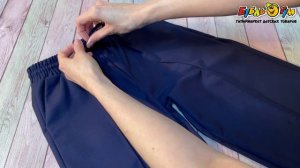 326017 Брюки Lanson Kids палаццо классические с завязками с карманами темно-синие