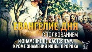 «И ЗНАМЕНИЕ НЕ ДАСТСЯ ЕМУ, КРОМЕ ЗНАМЕНИЯ ИОНЫ ПРОРОКА» / ЕВАНГЕЛИЕ ДНЯ