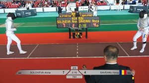 Фехтование. Рапира. Чемпионат Европы 2025. Савеану Румыния vs Соловьева Россия.mp4