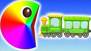 Пакман Pacman / Пожарная машина, поезд, экскаватор, Полицейская машина - все проглочено | Игра
