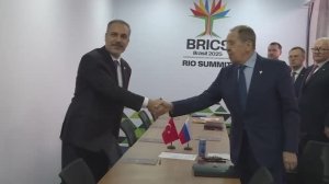 С.В.Лавров и Х.Фиданом Турция «на полях» XVII саммита БРИКС, Рио-де-Жанейро, 7 июля 2025 года