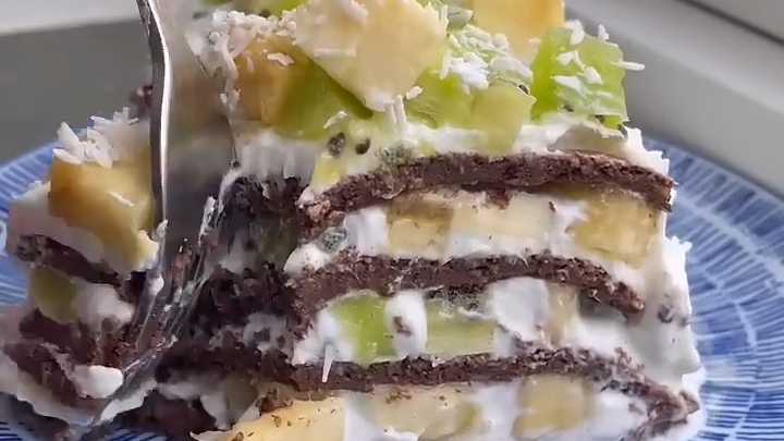 ПП-Тортик без муки и сахара...🍰😋    Рецепт в описании ✍️