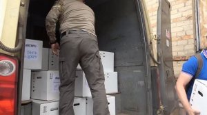 Помощь жителям Украинска