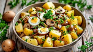 САЛАТ КАРТОФЕЛЬНЫЙ  с грибами☆ Рецепт СССР.