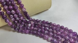 Лепидолит шар 8 мм, бусины из натуральных камней