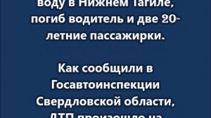 Lexus упал с моста в воду в Нижнем Тагиле, погиб водитель и две 20-летние пассажирки