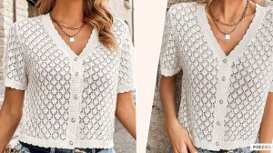 Красивый ажурный узор для летней кофты, футболки и не только..