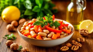 Салат из ФАСОЛИ Вкуснейший постный салат.