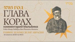 Тора с комментариями Мальбима | Глава Корах | раввин Шломо Зелиг Аврасин