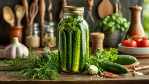 Маринованные огурцы рецепт на зиму. Хрустящие, без стерилизации хранятся при комнатной температуре.