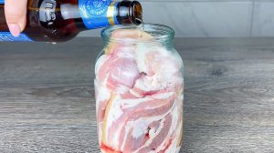 Нежнейшая свиная грудинка с ароматным луком и пивом 🌶️