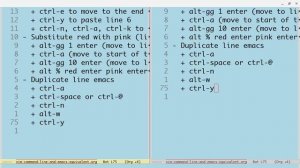 Команды Vim и Emacs
