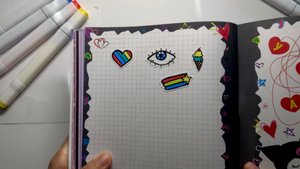 DIY stickers 🍦 Клеим наклейки, стикеры в блокнот (своими руками).