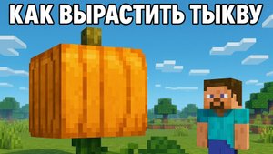 Как вырастить тыкву и сделать светильник Джека, тыквенный пирог, снеговика и голема в Майнкрафт