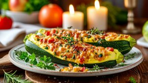 Кабачки в духовке. С яйцами , овощами и рисом. Рецепт СССР .