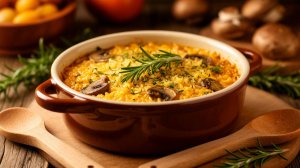 Рисовая запеканка с грибами. Как вкусно приготовить рис в духовке  [Семейные рецепты]