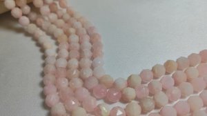 Морганит крупная грань 7 - 7,5 мм, бусины из натуральных камней