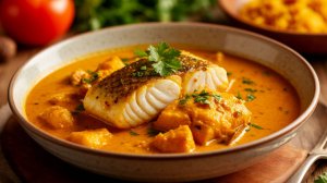 ТРЕСКА НА УЖИН! Очень вкусная сливочная рыбка карри.