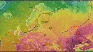 Движение воздушных масс воздуха над Европой и ЕТР за июнь 2025 года
