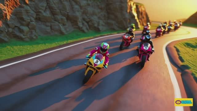 Мультики для малышей про мотоциклы!!!