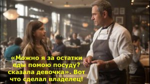 «Можно я за остатки еды помою посуду? сказала девочка». Вот что сделал владелец!
