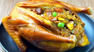 Целая курица с начинкой «Восемь сокровищ» 🐔