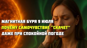 Магнитная буря 9 июля - почему самочувствие “скачет” даже при спокойной погоде