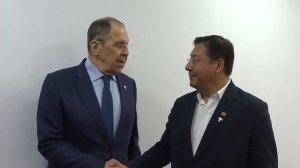 С.В.Лавров и Луис Арсе Катакорой Боливия «на полях» XVII саммита БРИКС, Рио-де-Жанейро, 7 июля 2025